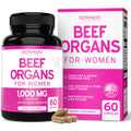 DORADO NUTRITION Beef Organ Supplement for Women – Grass-Fed Liver, Heart, Kidney & Uterus 1000mg per Serving | 60 Capsules | USA Made