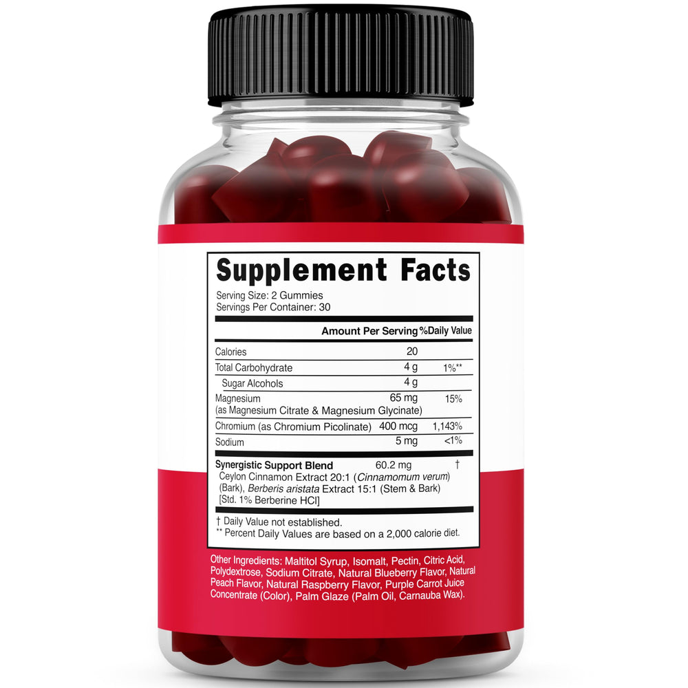 Dorado Nutrition Berberine Gummies close-up highlights juicy fruit flavor for convenient daily use.