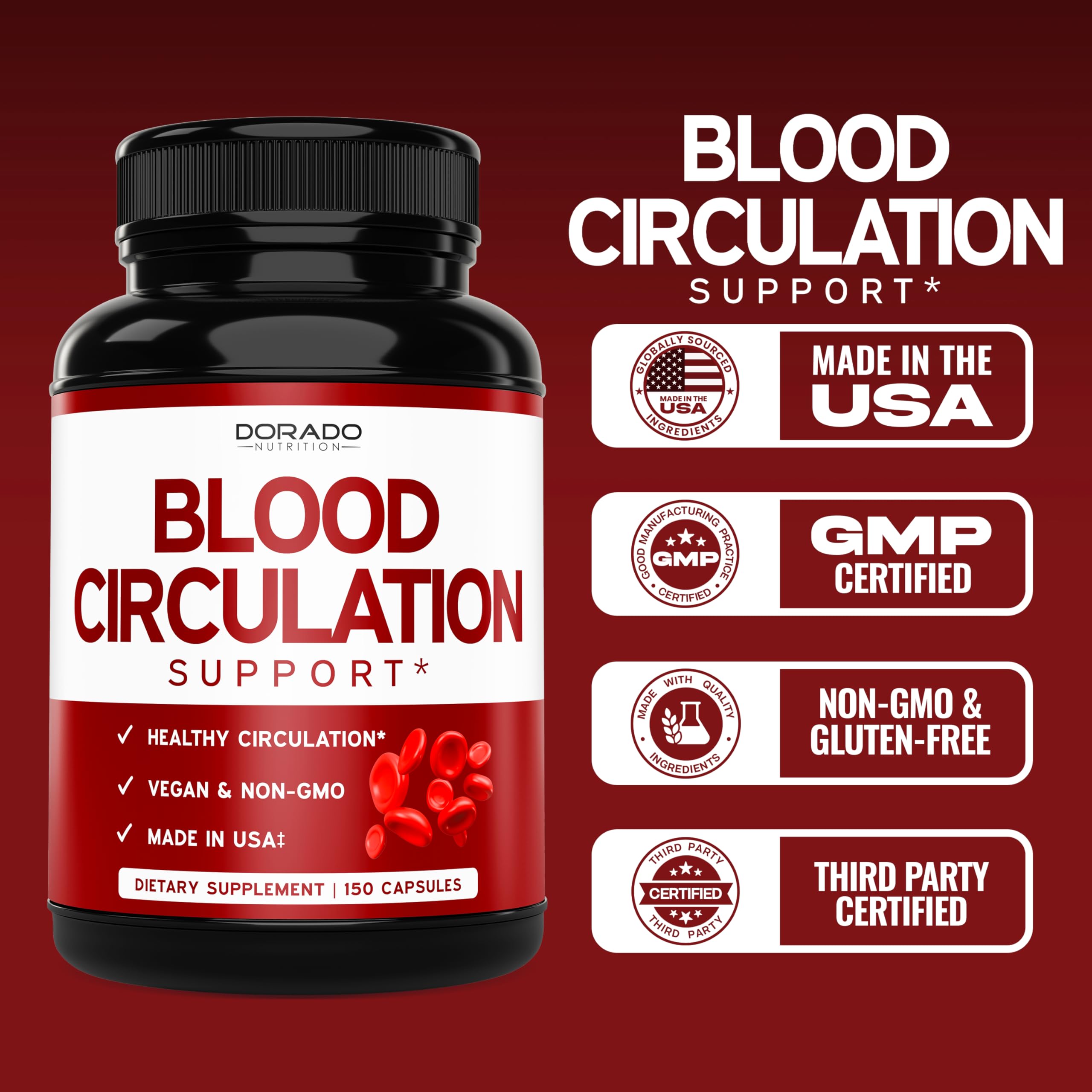 DORADO NUTRITION Blood Flow for leg comfort during daily activity