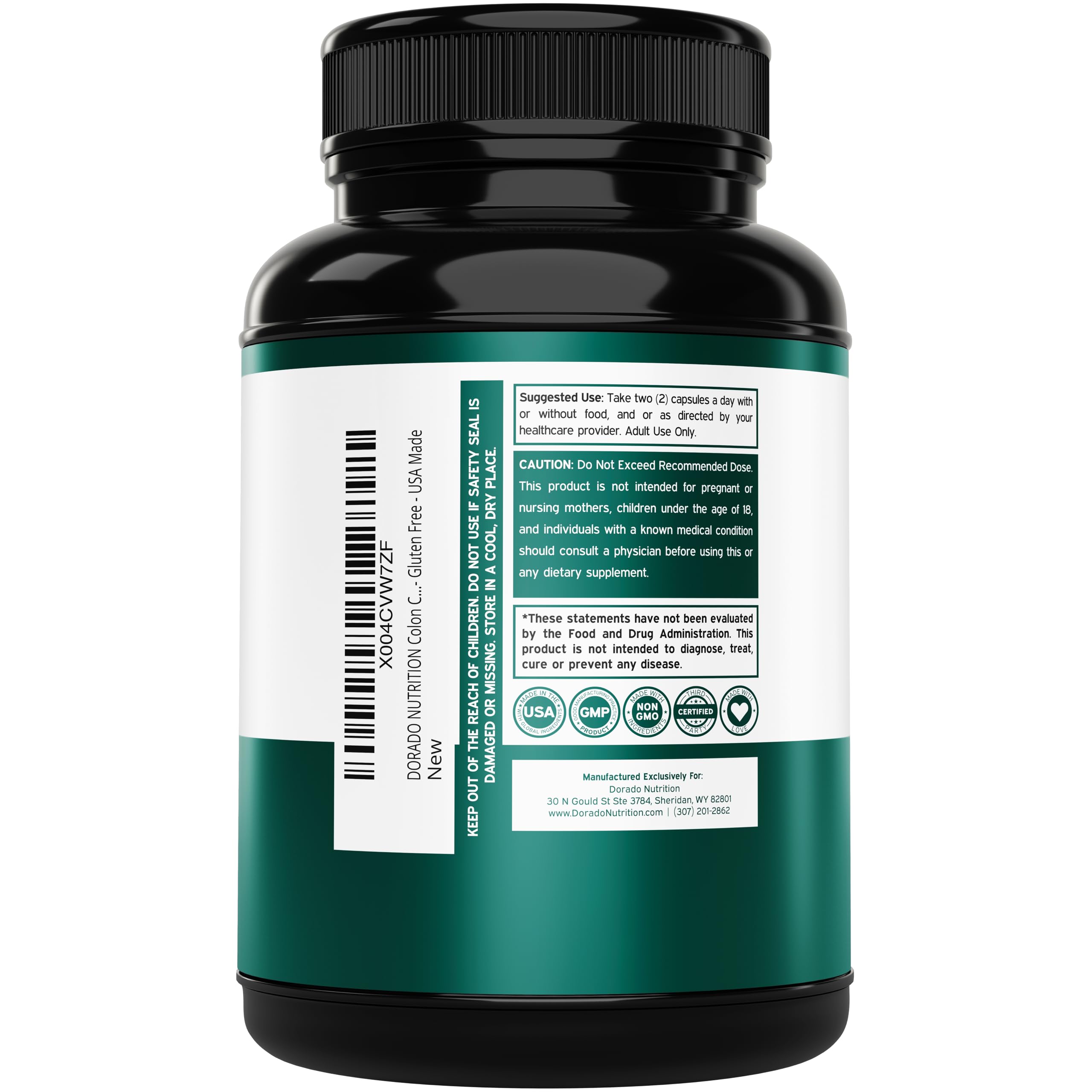 Cápsulas del Colon Cleanse para la ingesta diaria.
