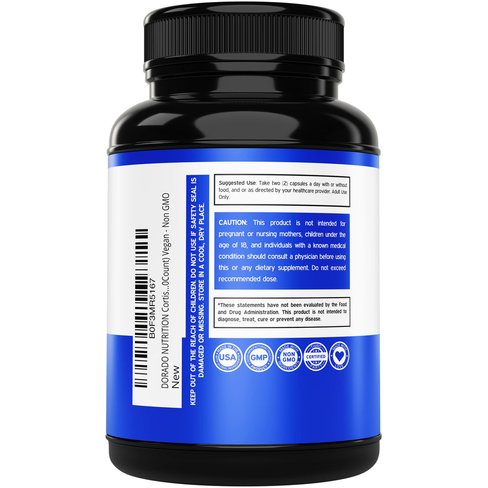 DORADO NUTRITION cortisol ingredients scene featuring magnesium and ashwagandha