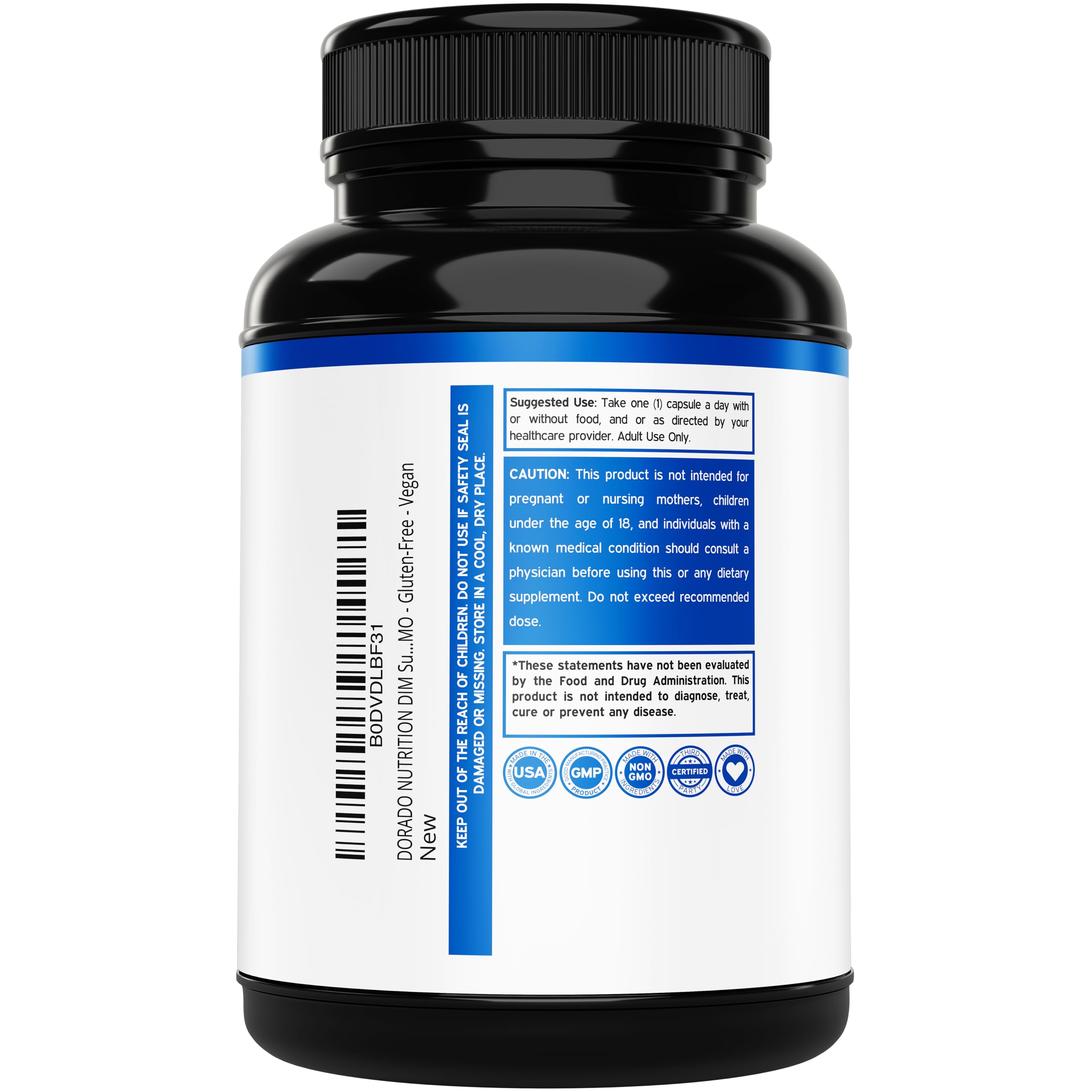 Dorado Nutrition DIM manufactured in USA in GMP facility