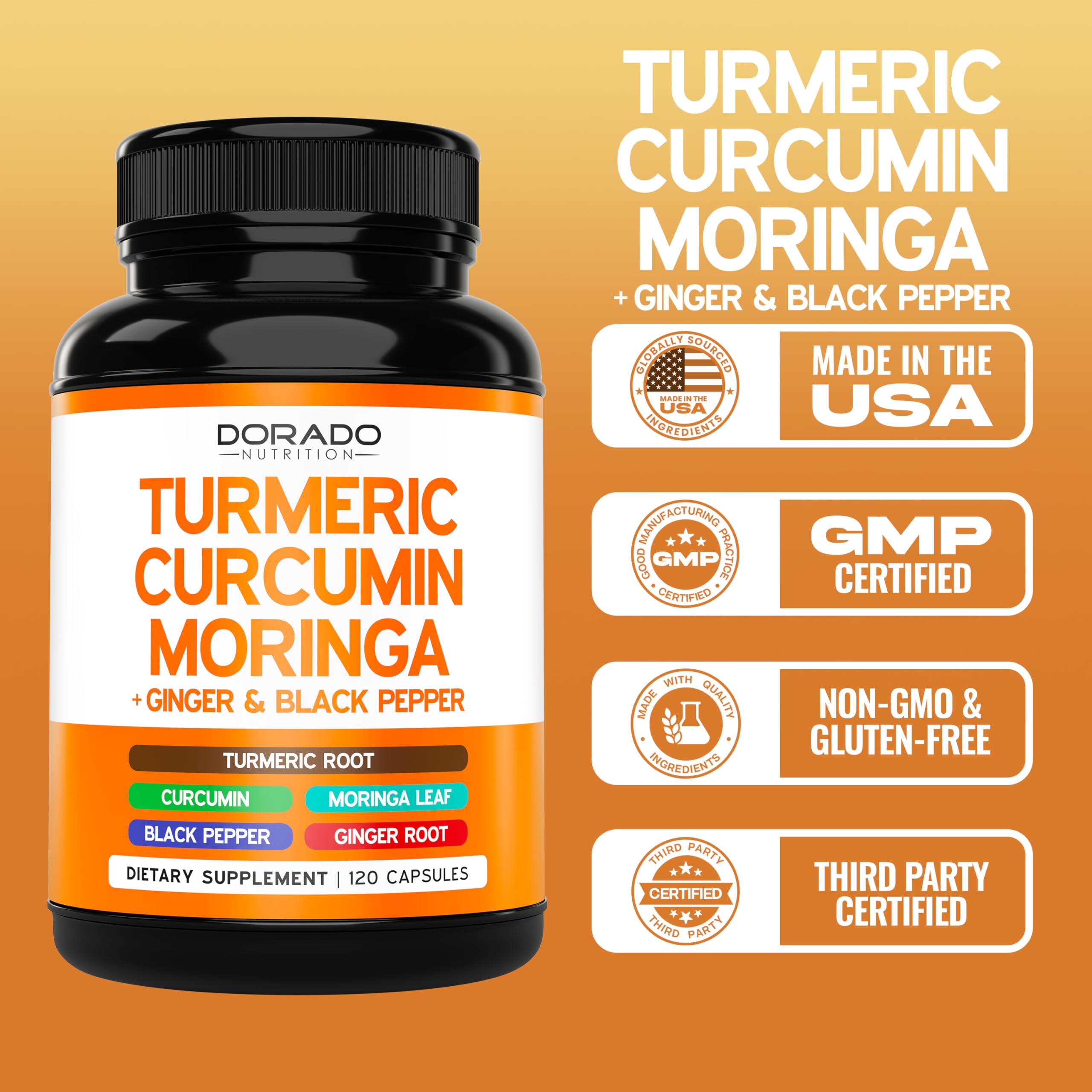 DORADO NUTRITION Producto fabricado en EEUU con certificación GMP.