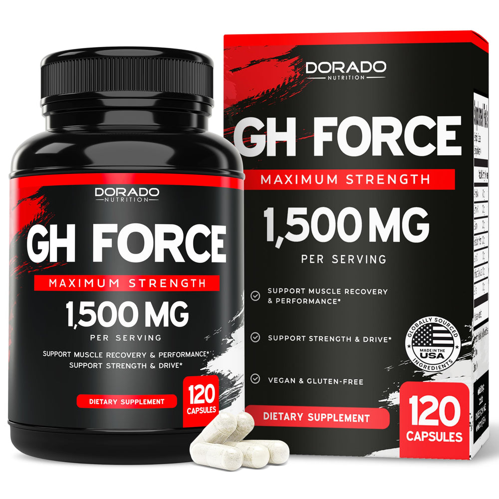 DORADO NUTRITION HGH Supplements bottle front for daily wellness support.