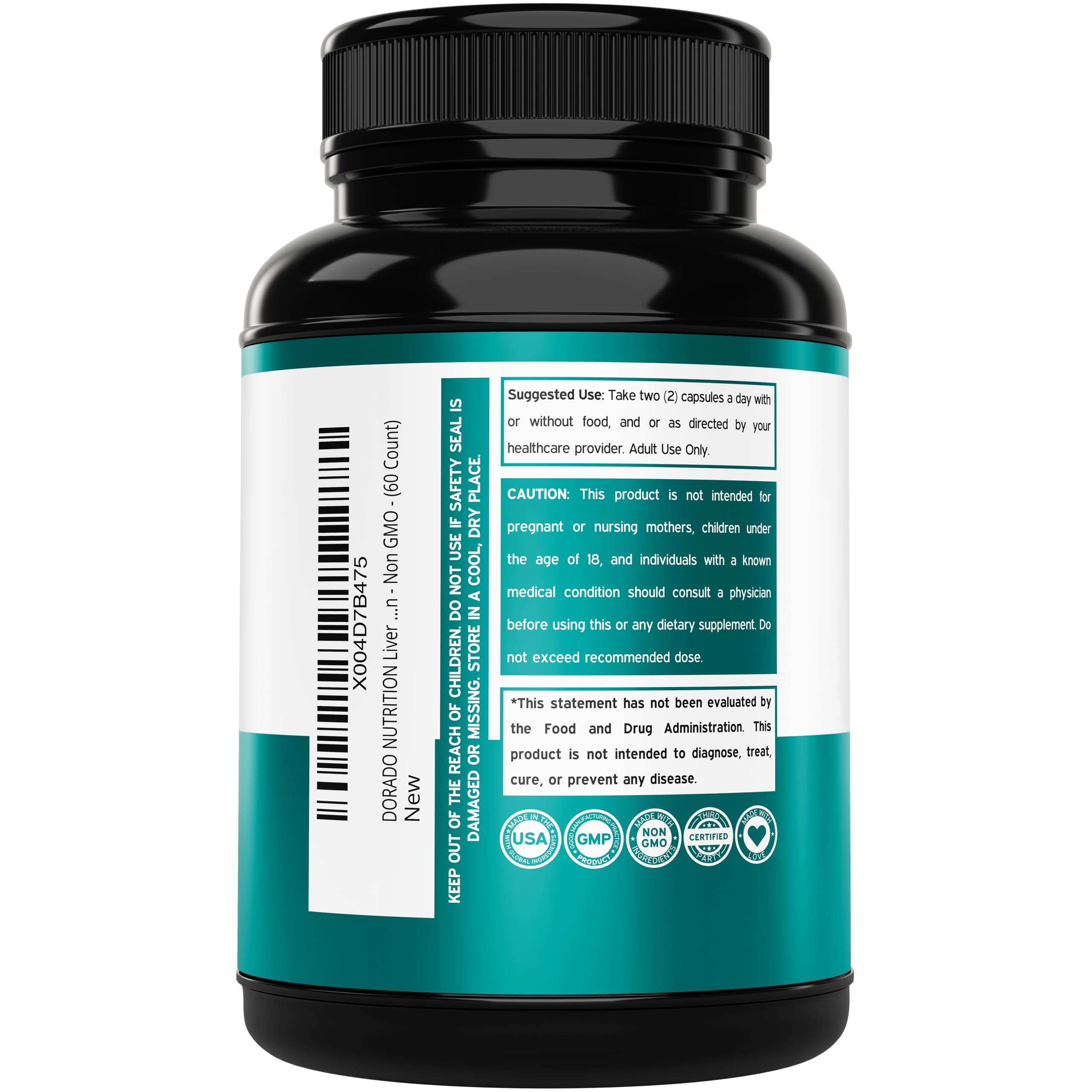 Dorado Nutrition Liver Cleanse capsules ready for daily use.