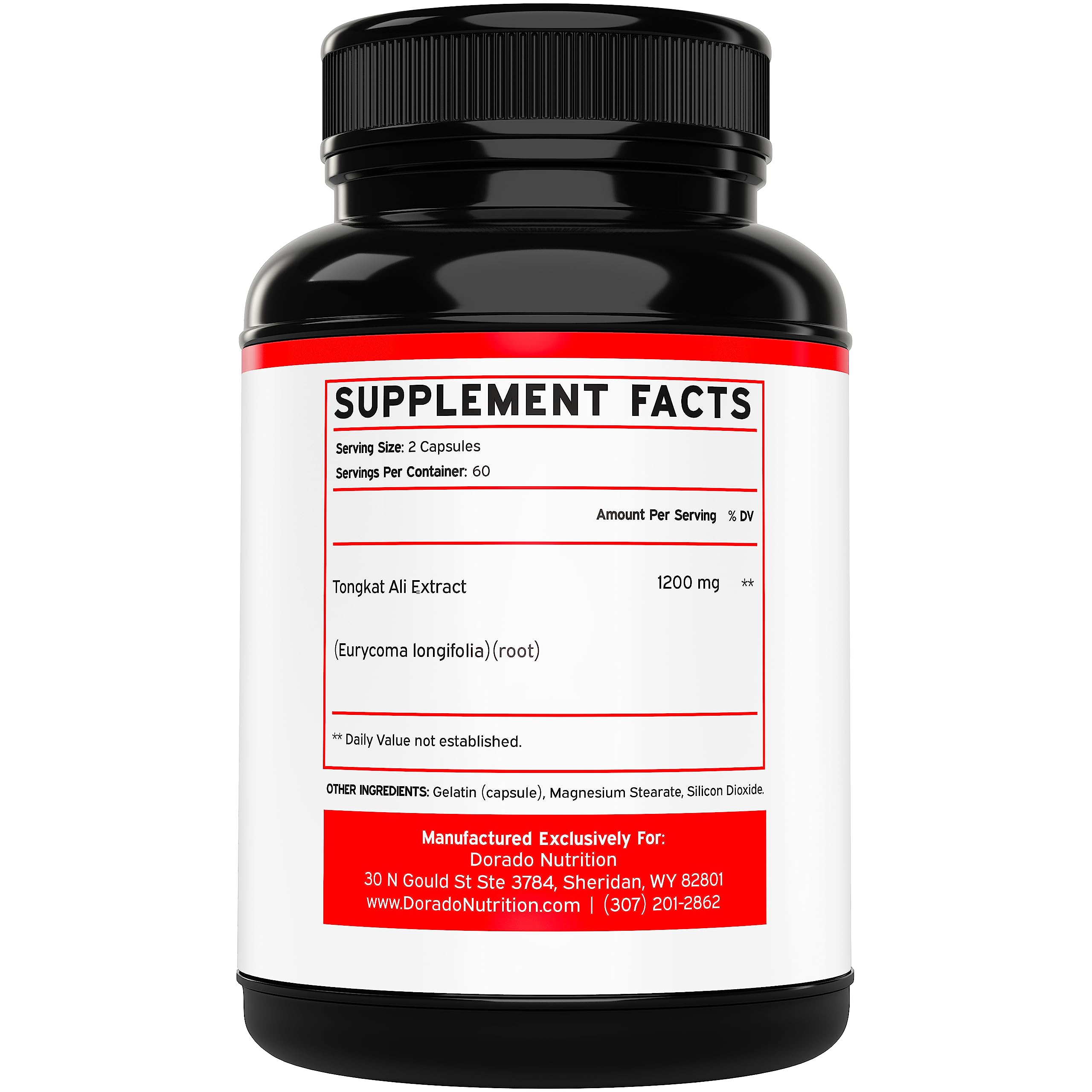 Dorado Nutrition Longjack 1200mg capsules ready for daily energy and stamina