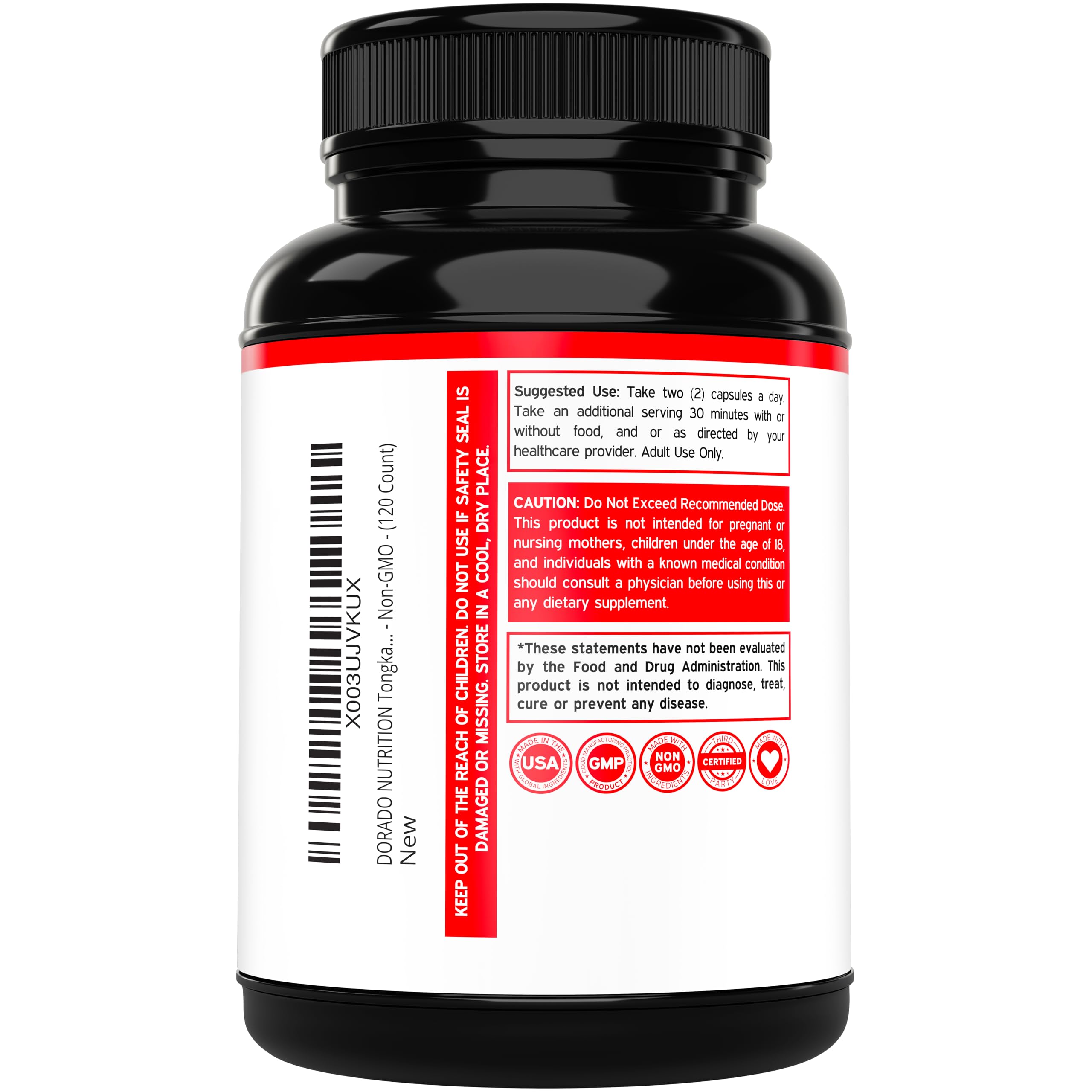 DORADO NUTRITION Tongkat Ali 1200mg capsules for daily use