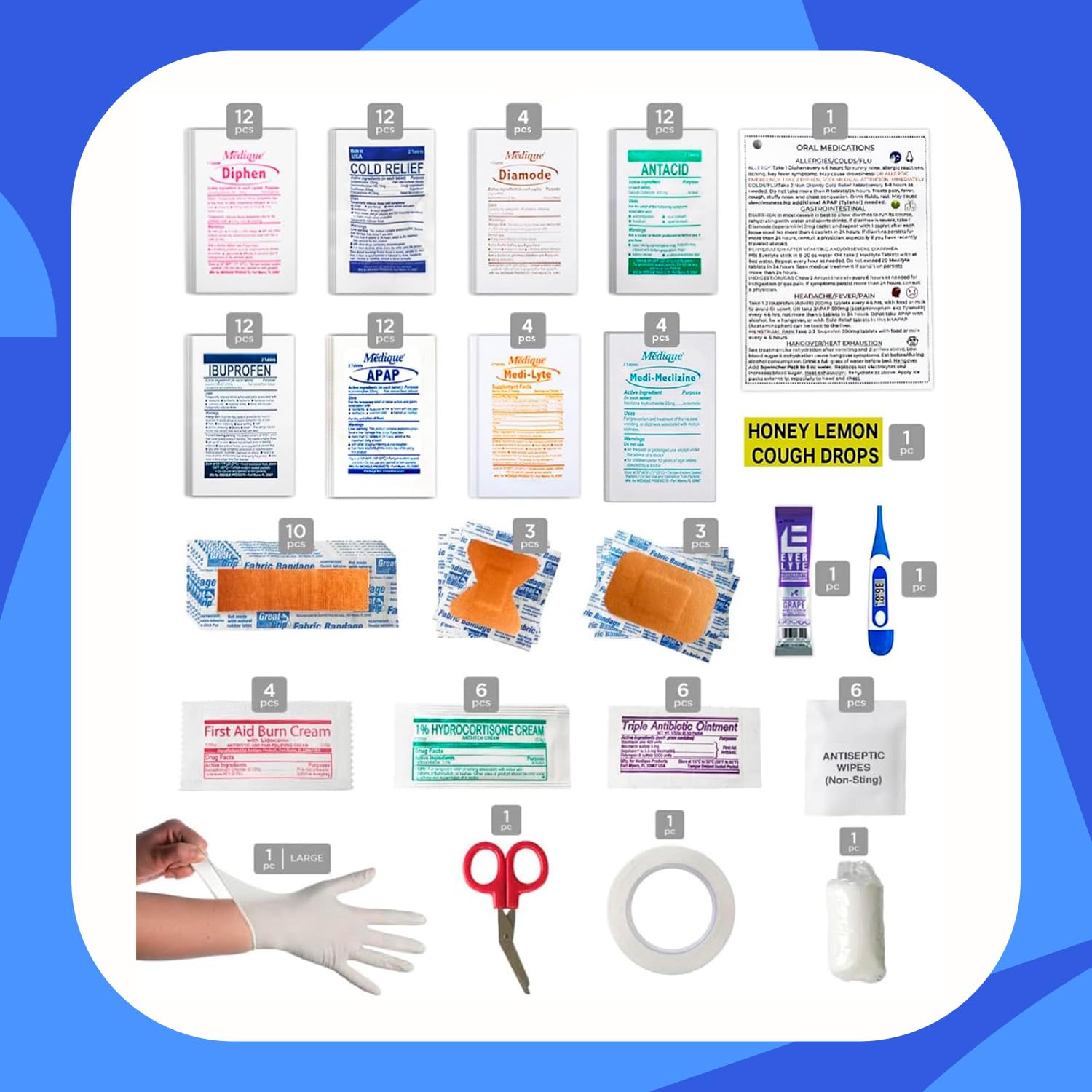 DormDoc antiseptic wipes and gauze for clean wound care
