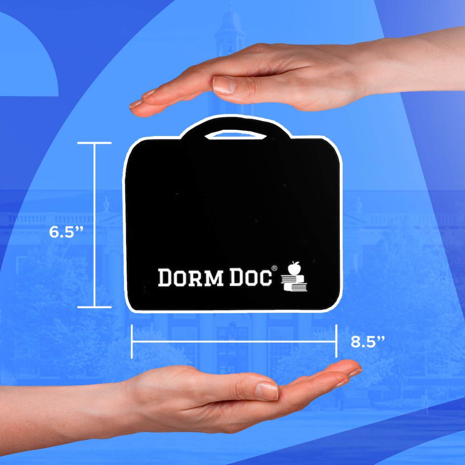 DormDoc portable black case ready for travel and study
