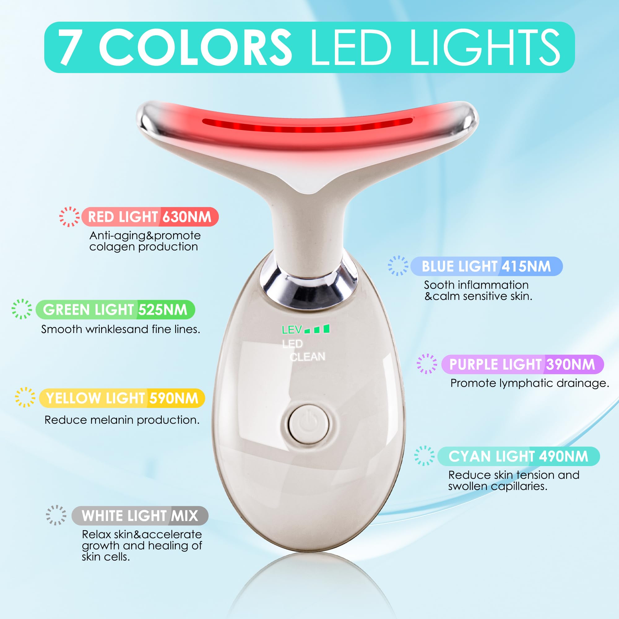 Doset Facial Massager Red-Light therapy for skin rejuvenation and relaxing sensation