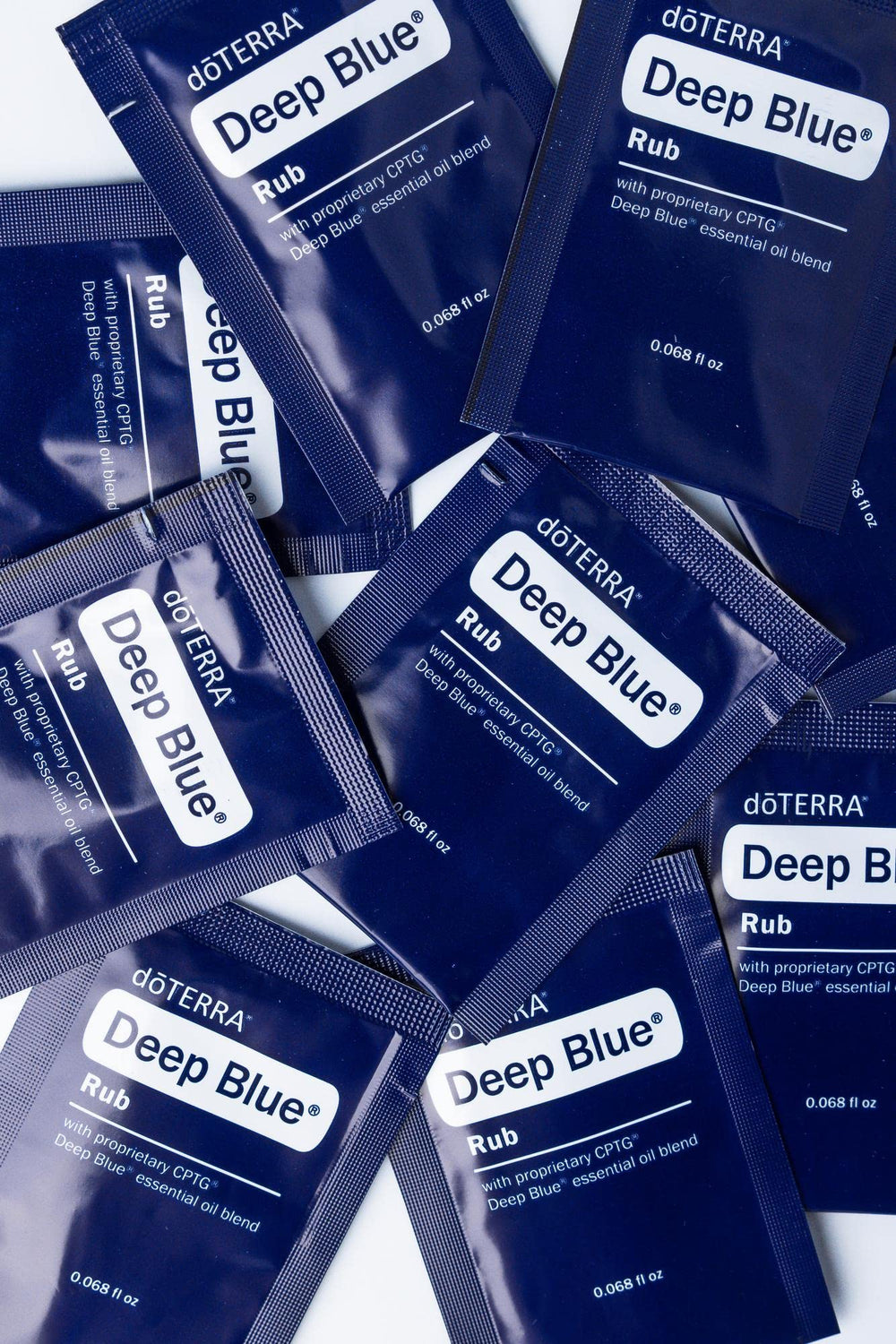 In-use massage scene with Deep Blue rub, suggesting soothing support after activity.