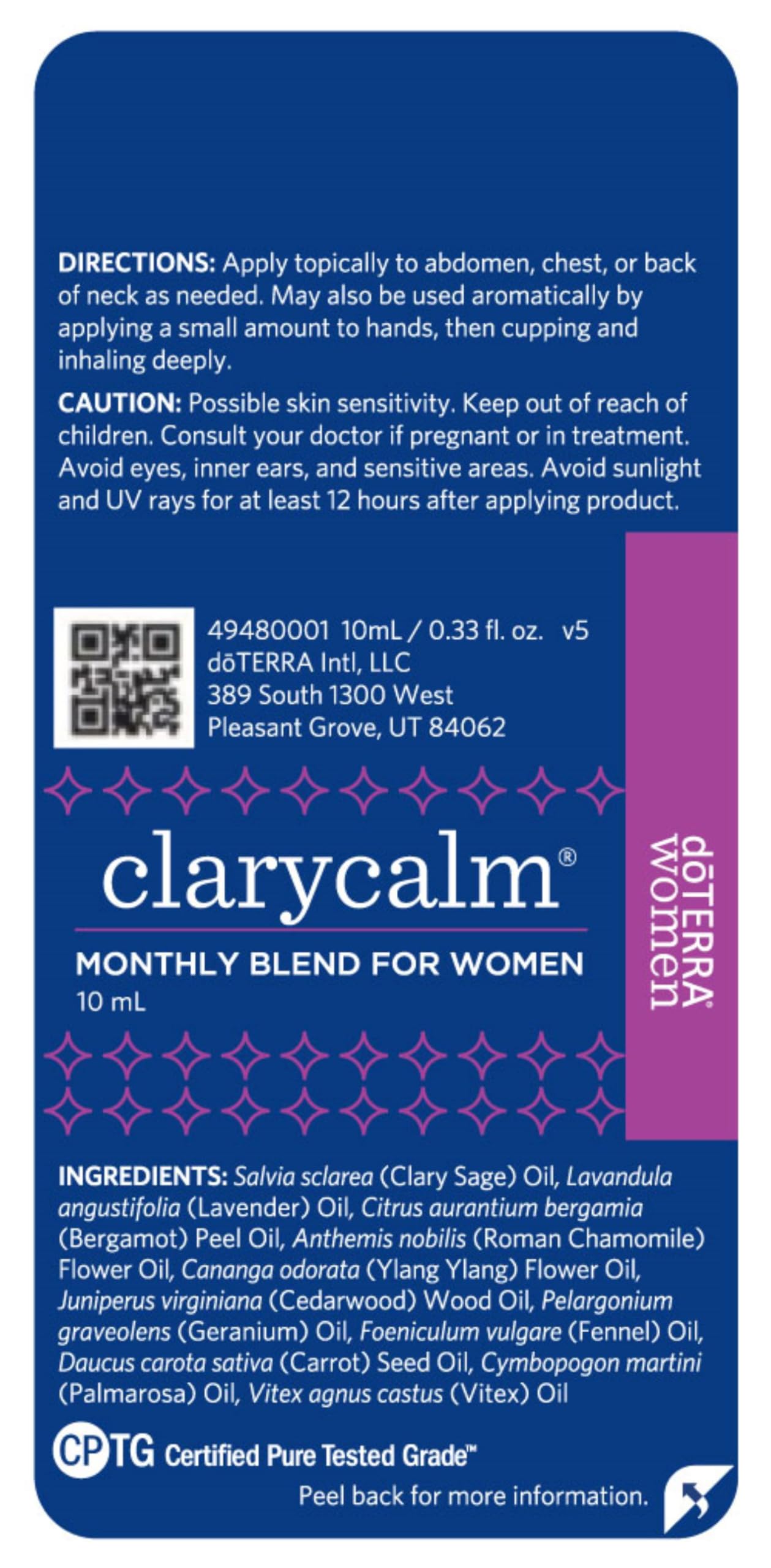 doTERRA Clary Calm packaging shot suitable for gifting