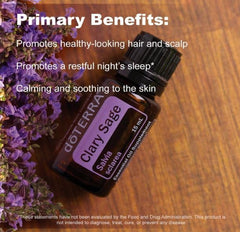 doTERRA Clary Sage applied to skin for soothing routine.