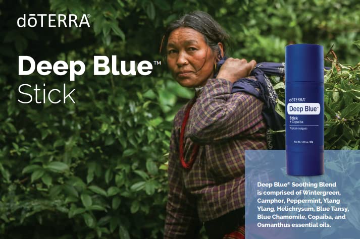doTERRA Deep Blue Stick cooling menthol sensation on skin