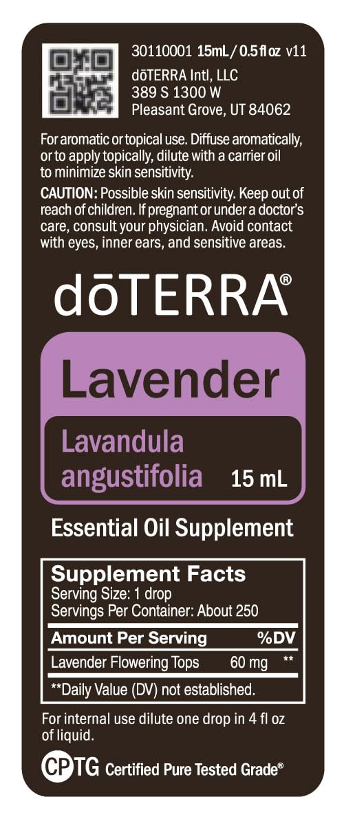 doTERRA Lavender oil bottle beside bathtub for spa-like bath.
