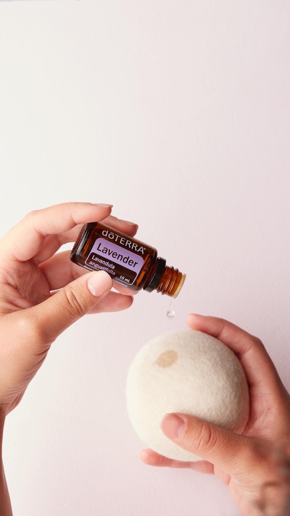 doTERRA Lavender oil bedside setup for calming bedtime ritual.