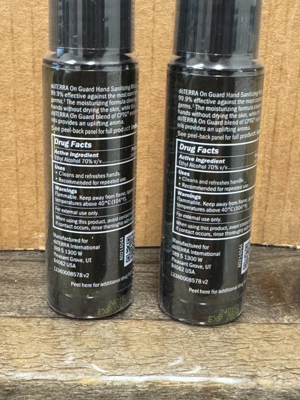 doTERRA On Guard Sanitizing Mist on a yoga mat after a session.