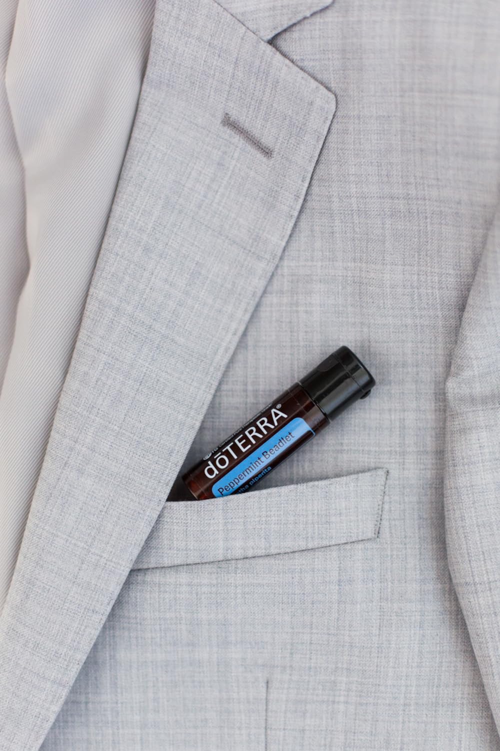 doterra peppermint beadlet close-up texture shows tiny beads.