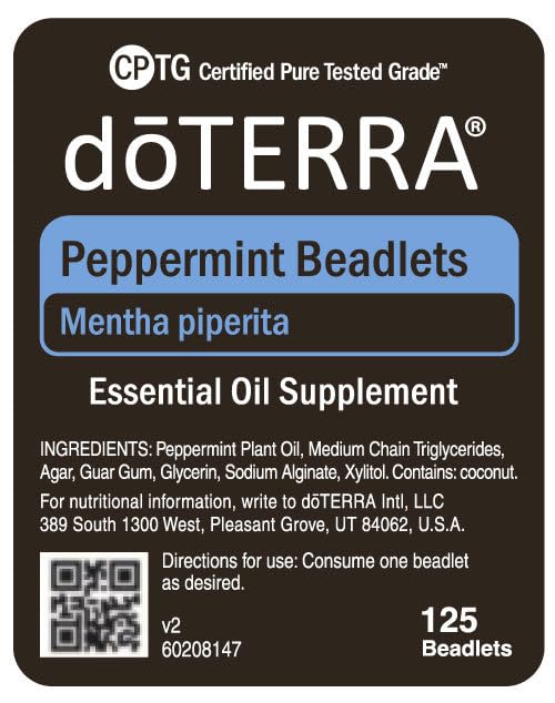doterra peppermint beadlet dissolving in mouth offers refreshing taste.