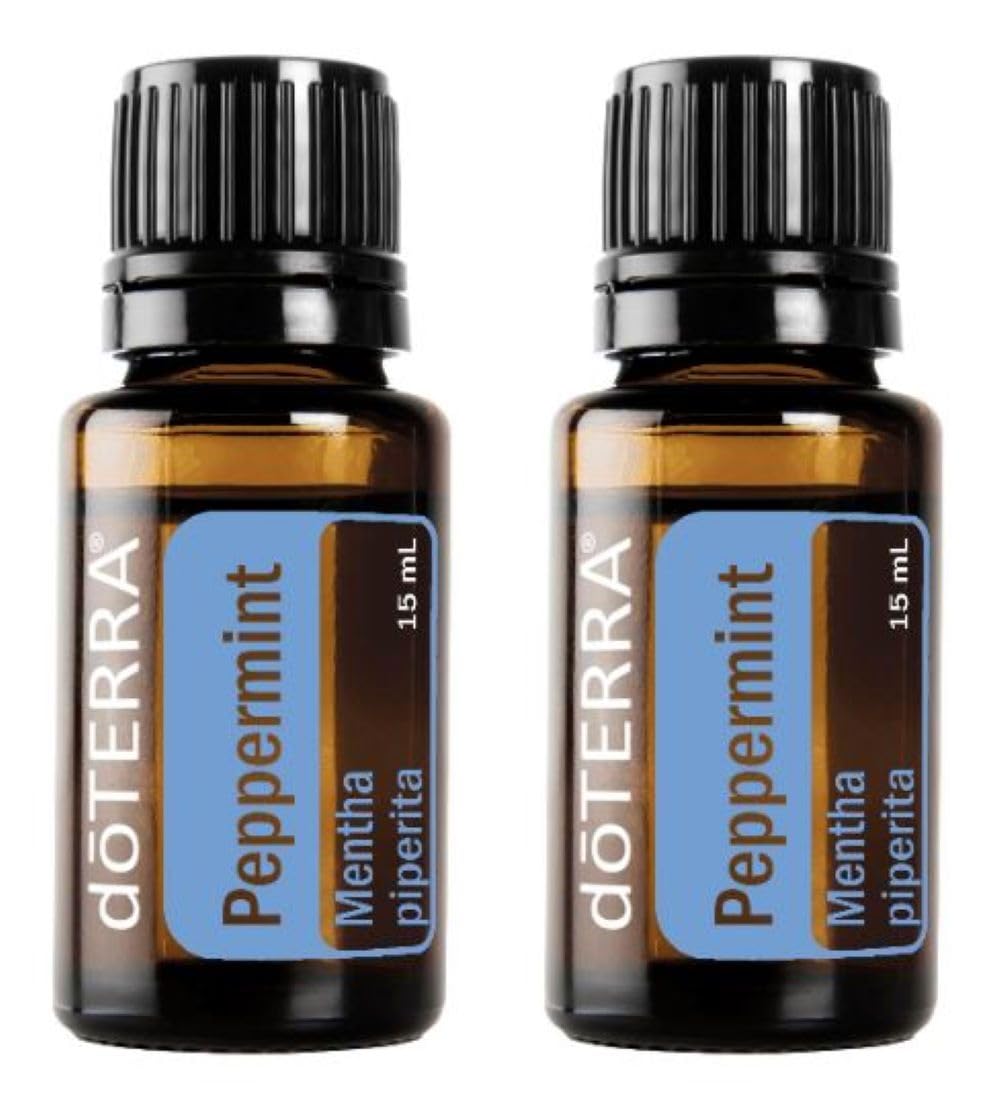 doTERRA peppermint oil 15ml bottle for refreshing aroma and diffusion