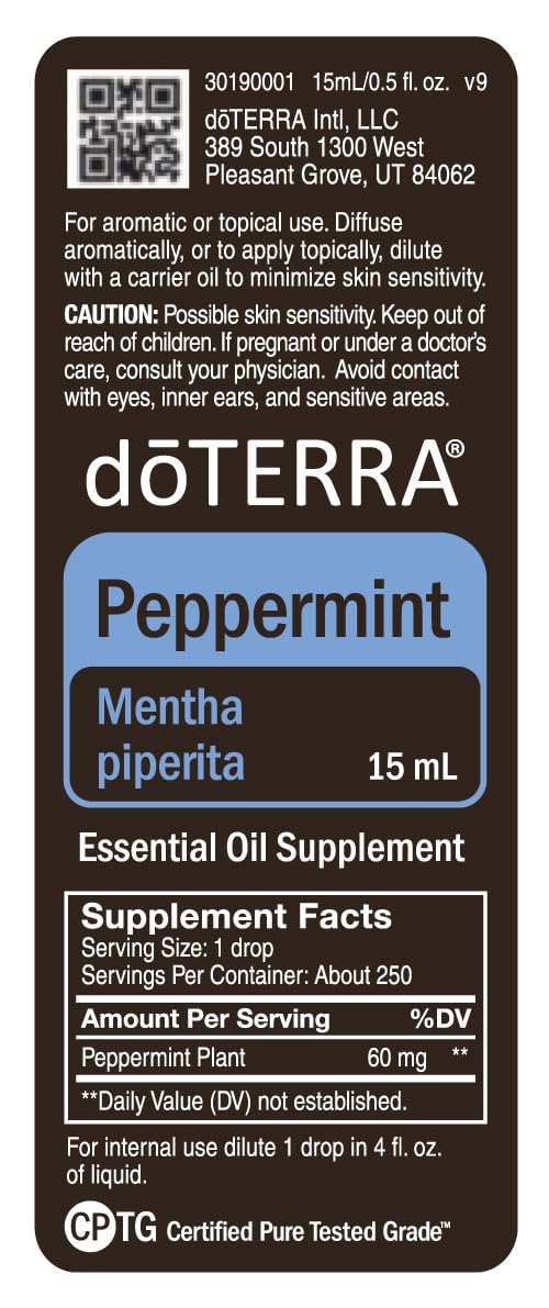 aromatic scene of doTERRA peppermint oil for revitalizing ambiance