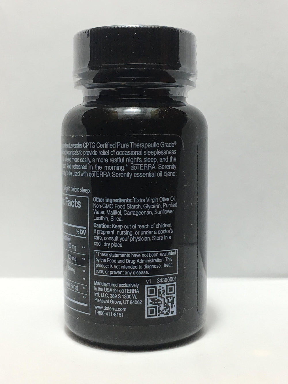 doTERRA Serenity Softgels in routine setup, ideal for peaceful nightly rituals.