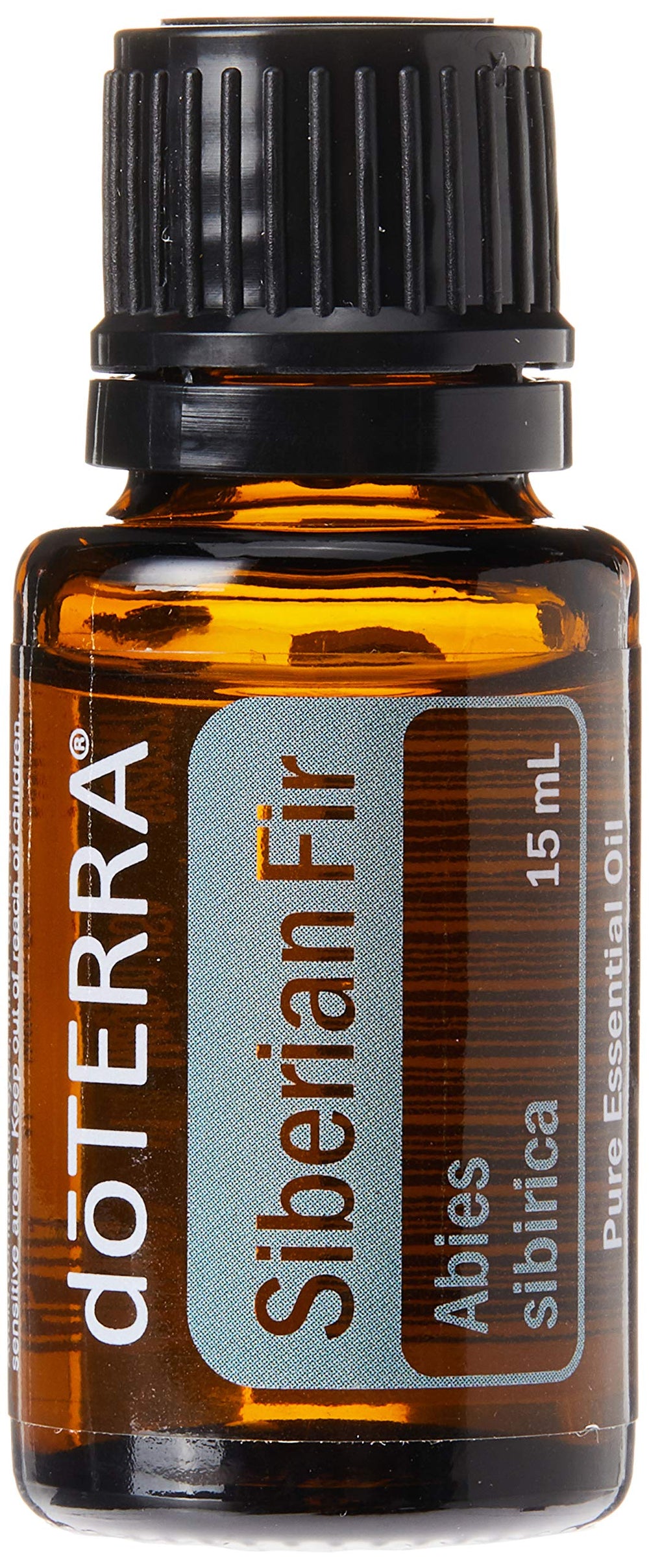 doTERRA Siberian Fir bottle close-up for calming aromatherapy and emotional balance