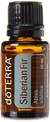 doTERRA Siberian Fir bottle close-up for calming aromatherapy and emotional balance