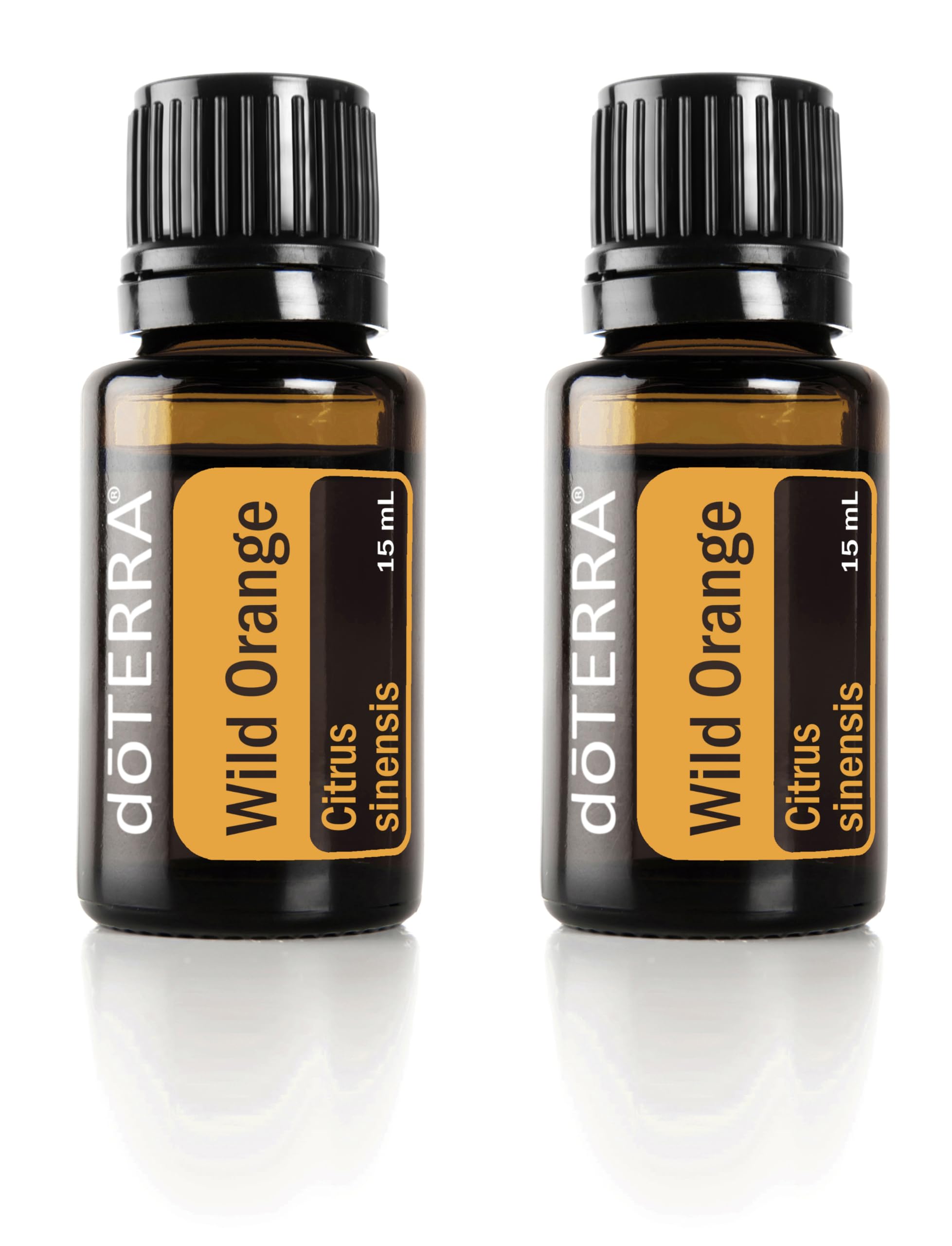 doTERRA Wild Orange 15 ml bottle showing vibrant citrus aroma for diffusion and skincare