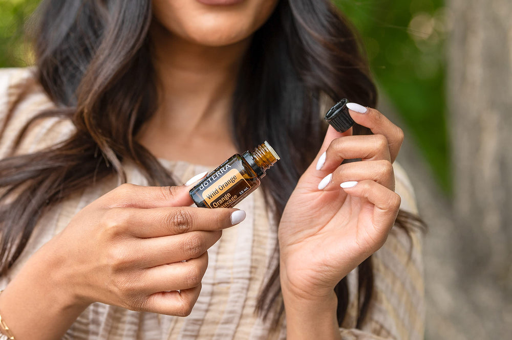 doTERRA Wild Orange oil pour spout for easy aroma application