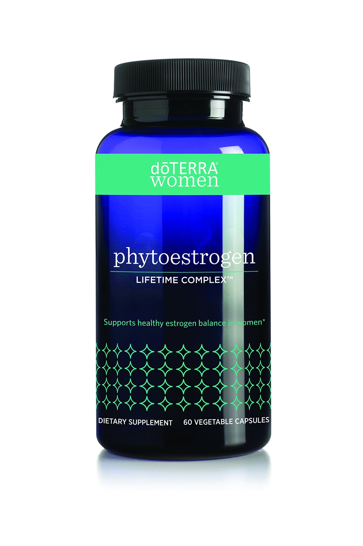 doTERRA Women's Phytoestrogen Essential Complex bottle supports hormonal balance for daily wellness.