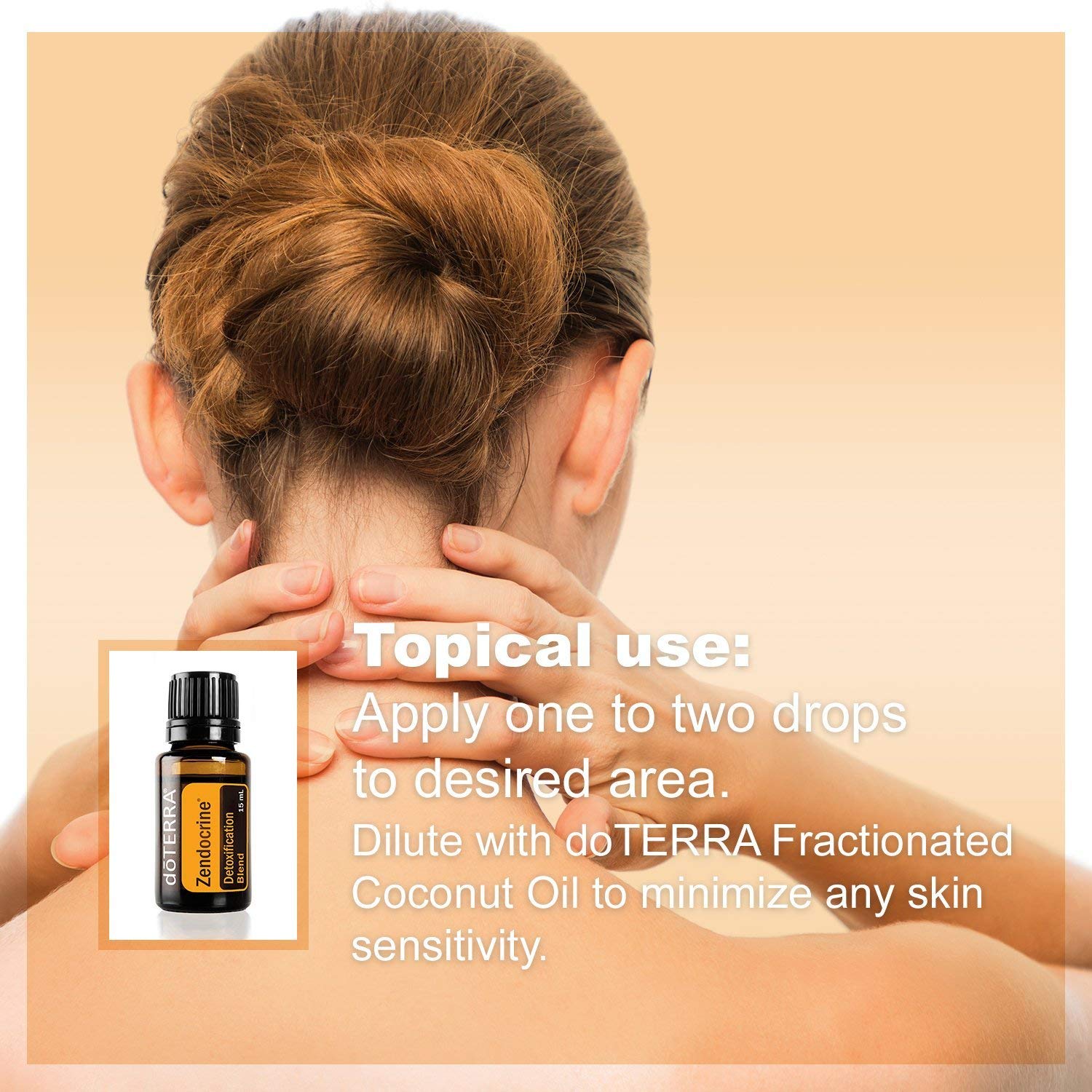 doTERRA Zendocrine bottle with dosage chart highlights simple internal cleanse routine.