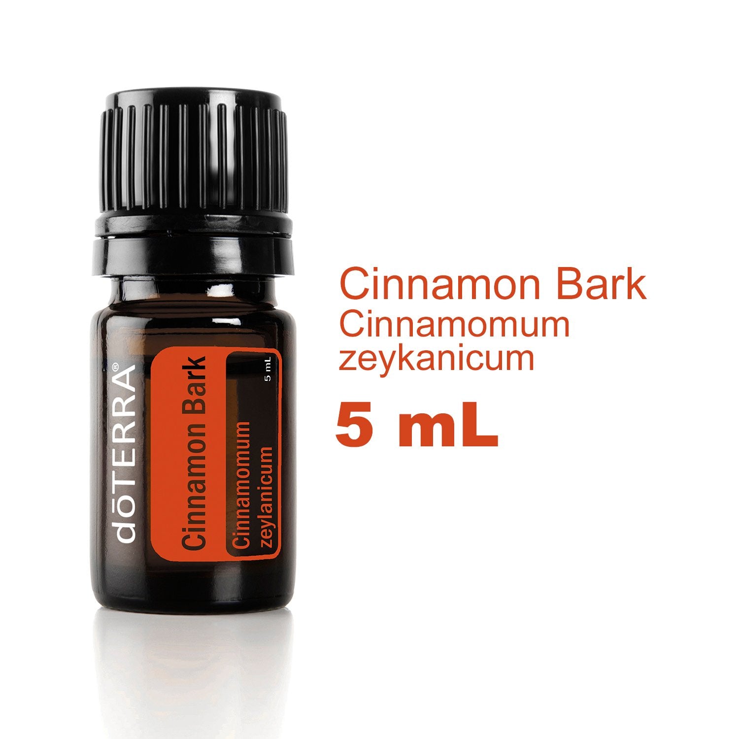 doTERRA Cinnamon essential oil bottle beside cinnamon sticks for kitchen flavoring