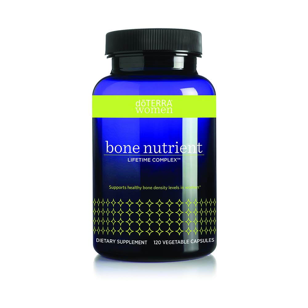 doTERRA Women Bone Nutrient Essential Complex bottle highlights calcium and magnesium for bone support