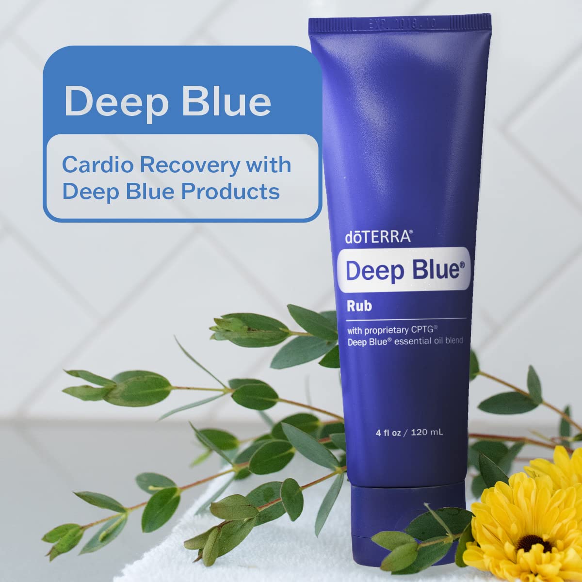 doTERRA Deep Blue Rub jar open, ready-to-use balm for muscle comfort