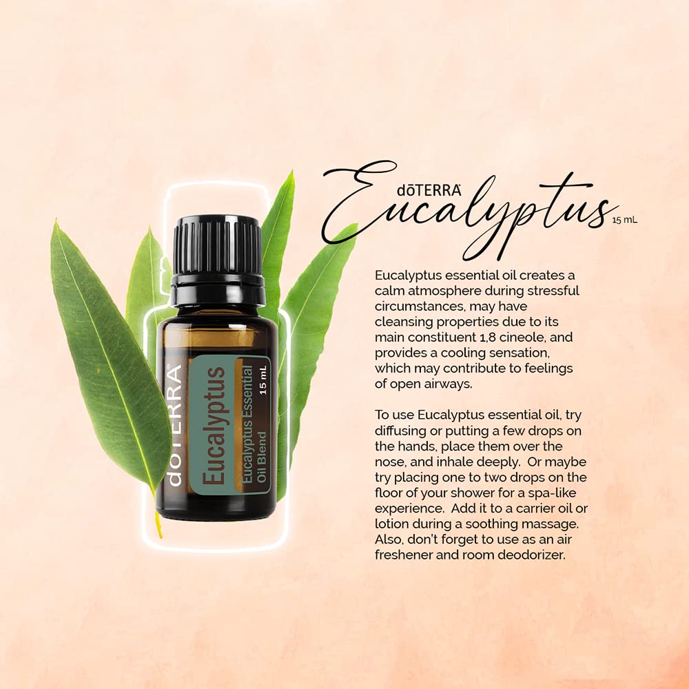 doTERRA Eucalyptus Radiata in shower for a revitalizing breath during routine.