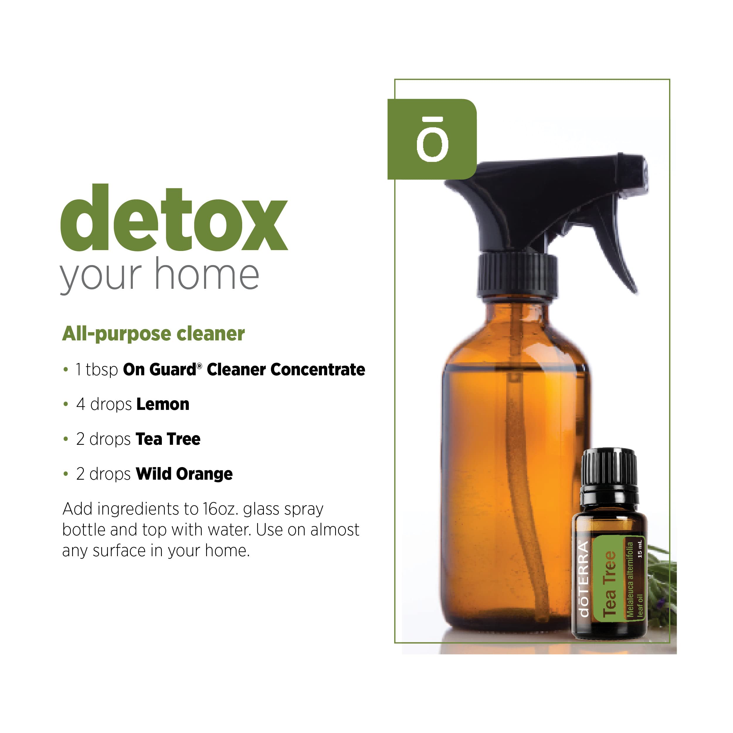 doTERRA Melaleuca spray bottle used on surfaces for protection