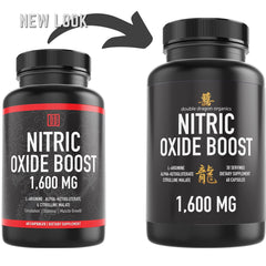 Double Dragon Organics Nitric Oxide Booster label detail highlighting key ingredients