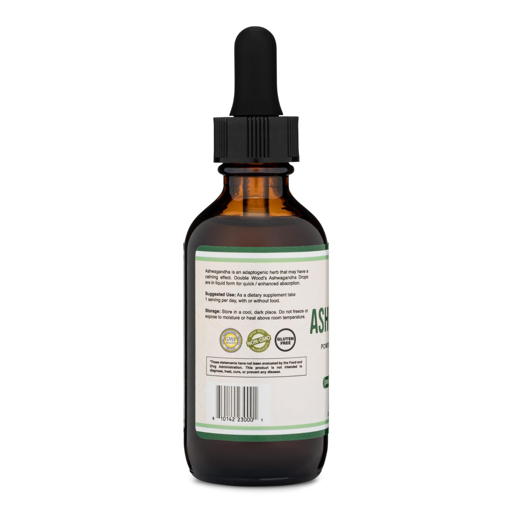 USA-manufactured testing lab logo for Double Wood Ashwagandha Drops quality control.