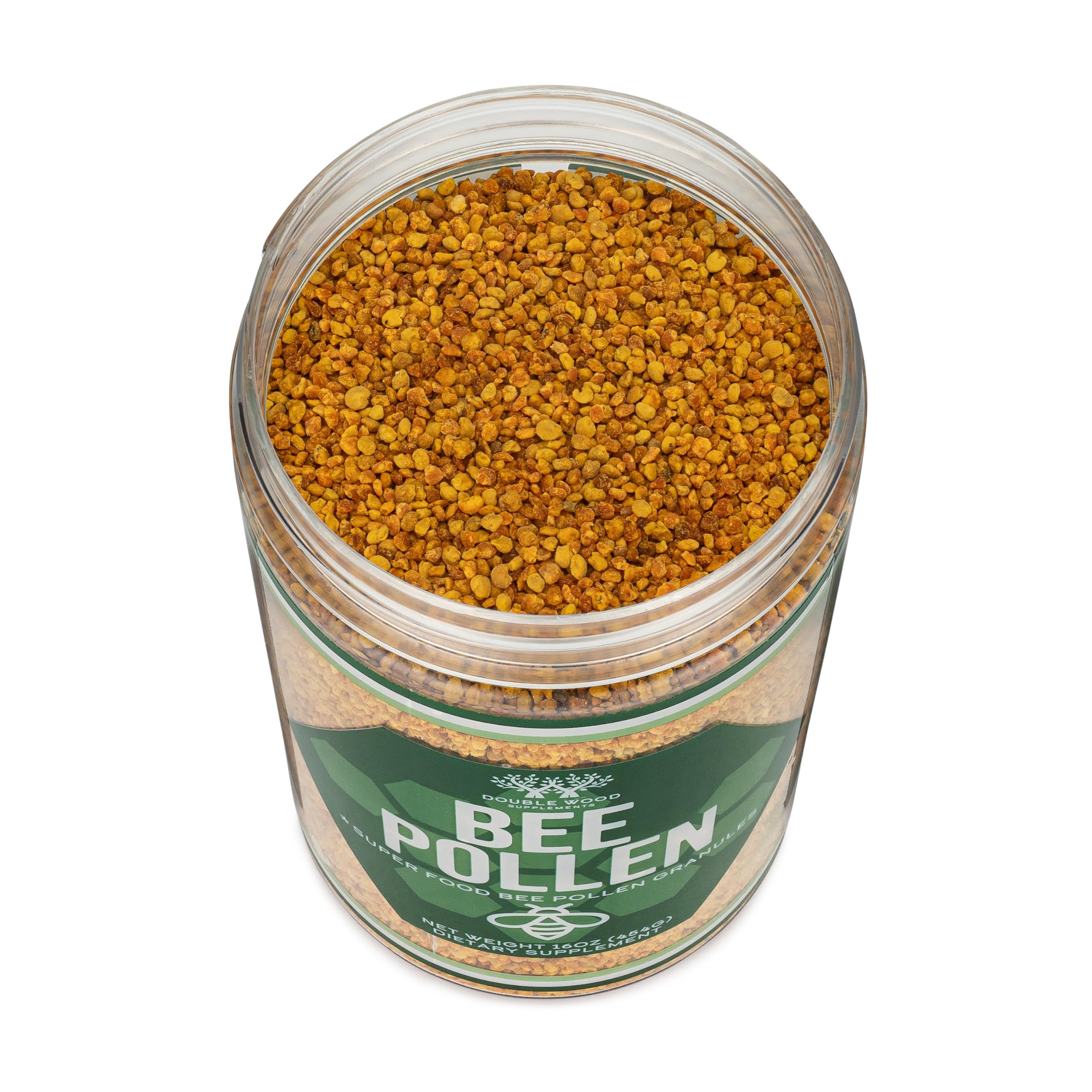 Double Wood Bee Pollen produced and tested in the USA.