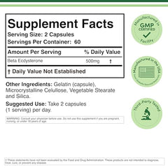 Capsules close-up shows 500 mg serving for potent plant-based support