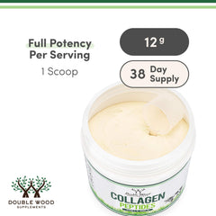 Double Wood collagen tub on kitchen counter with keto-friendly features.