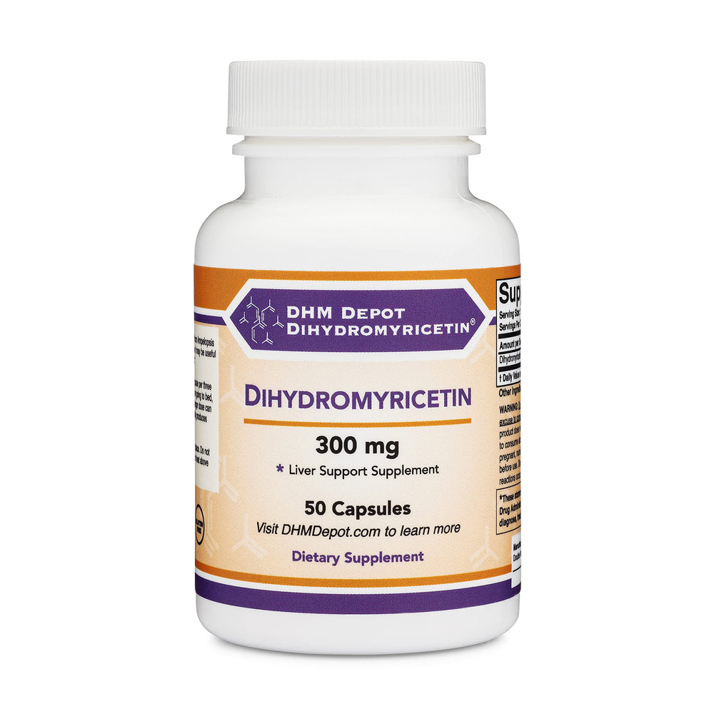 Double Wood DHM 50 capsules bottle stack, organized on shelf.