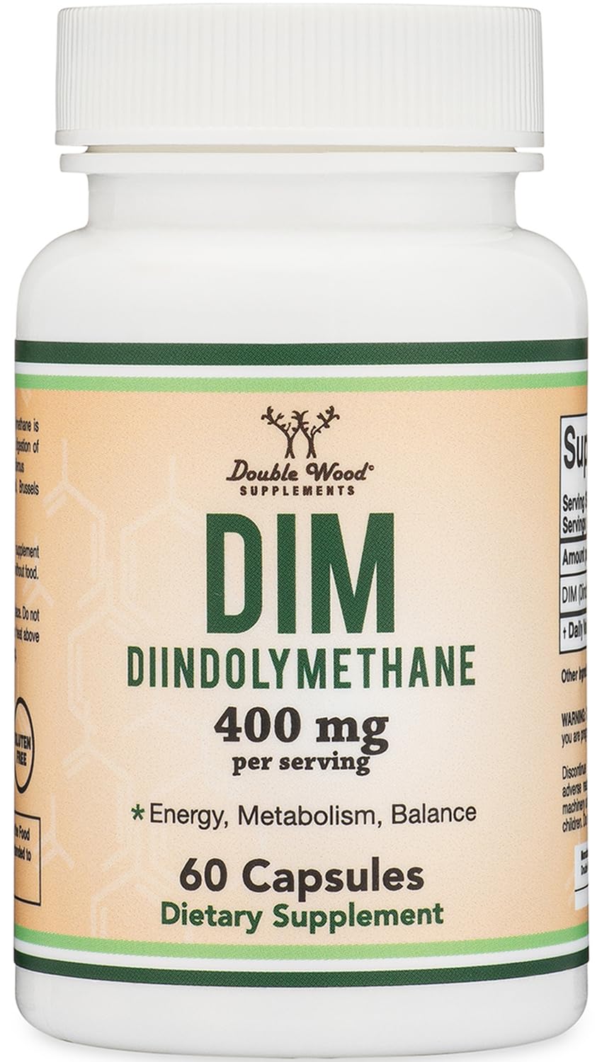 User taking Double Wood DIM capsule during daily routine for potential hormonal balance