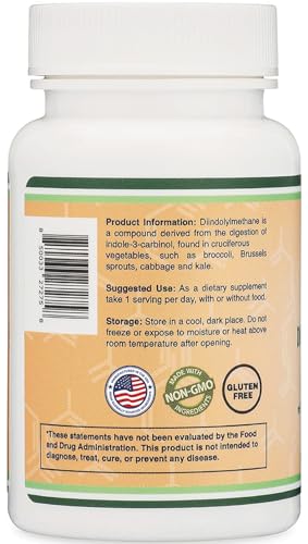 Ingredients panel on Double Wood DIM bottle showing gluten-free, non-GMO status