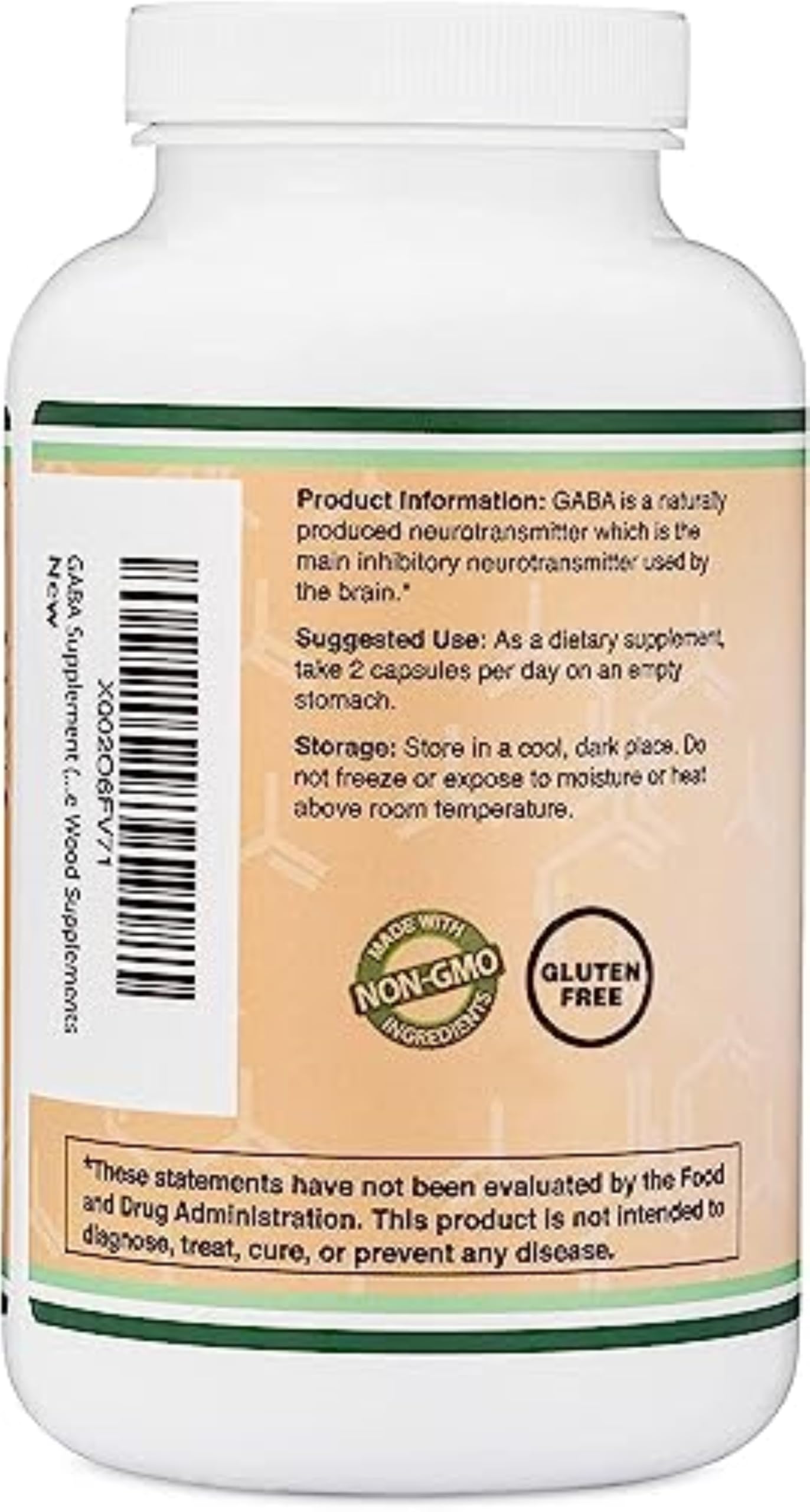 Five-month supply packaging shows value and consistency for Double Wood GABA.