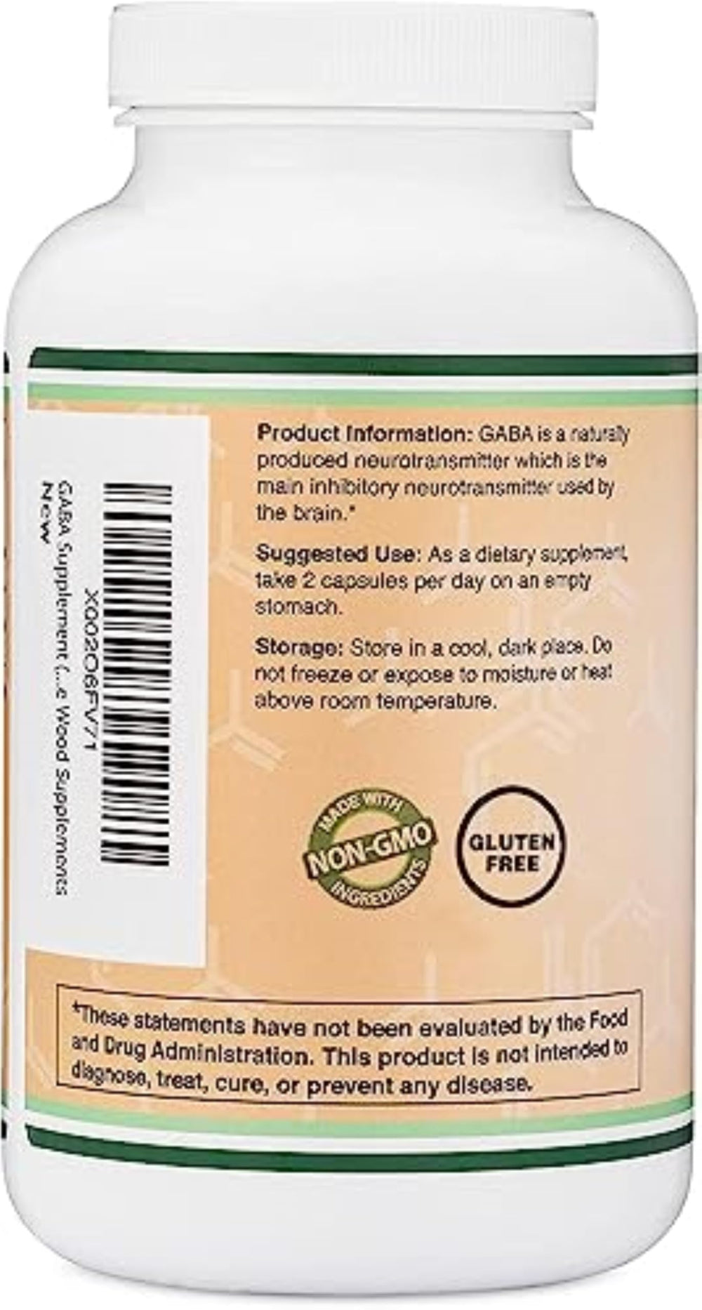 Five-month supply packaging shows value and consistency for Double Wood GABA.