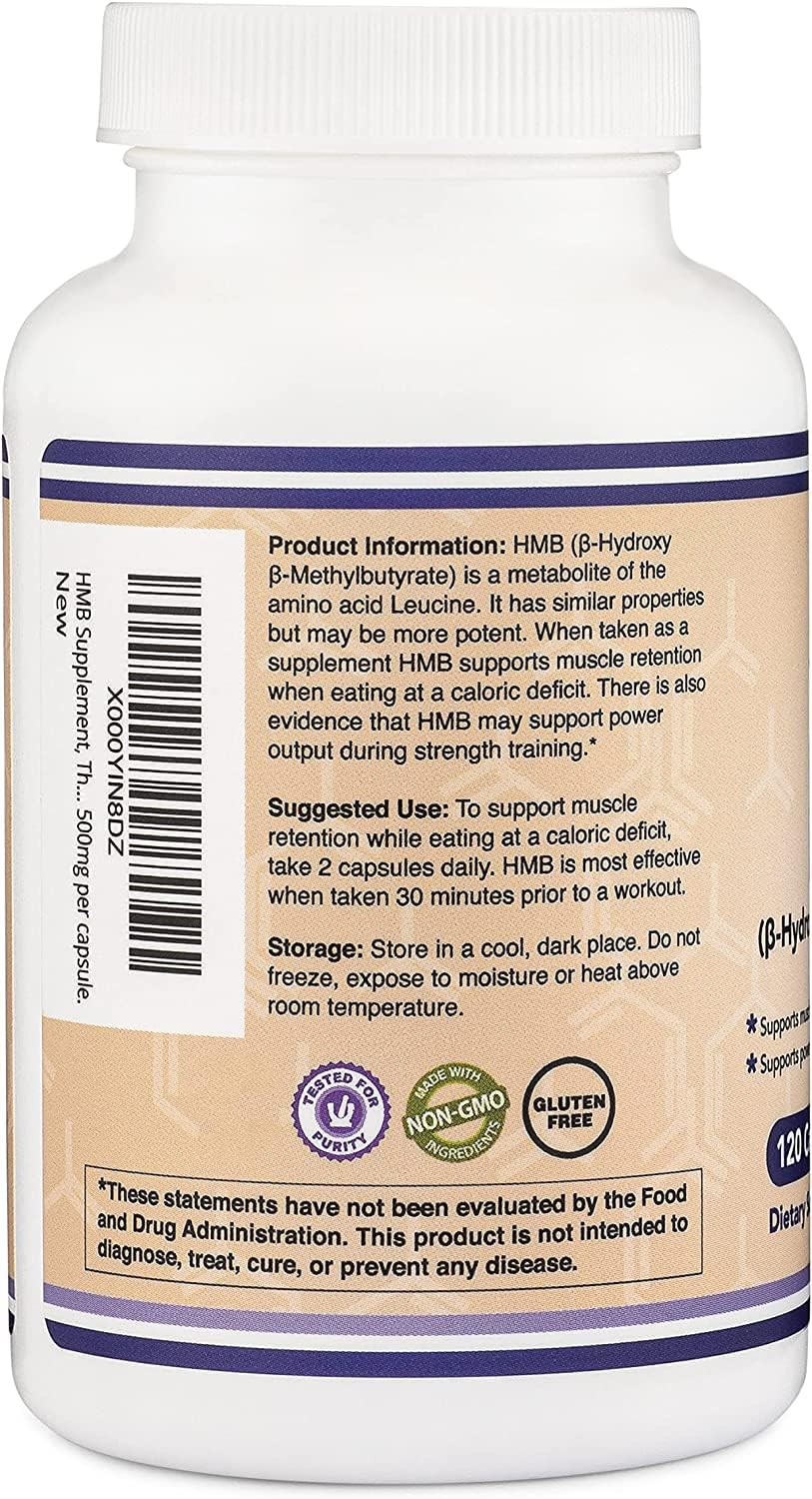 Double Wood HMB label and testing seal signaling quality and transparency.