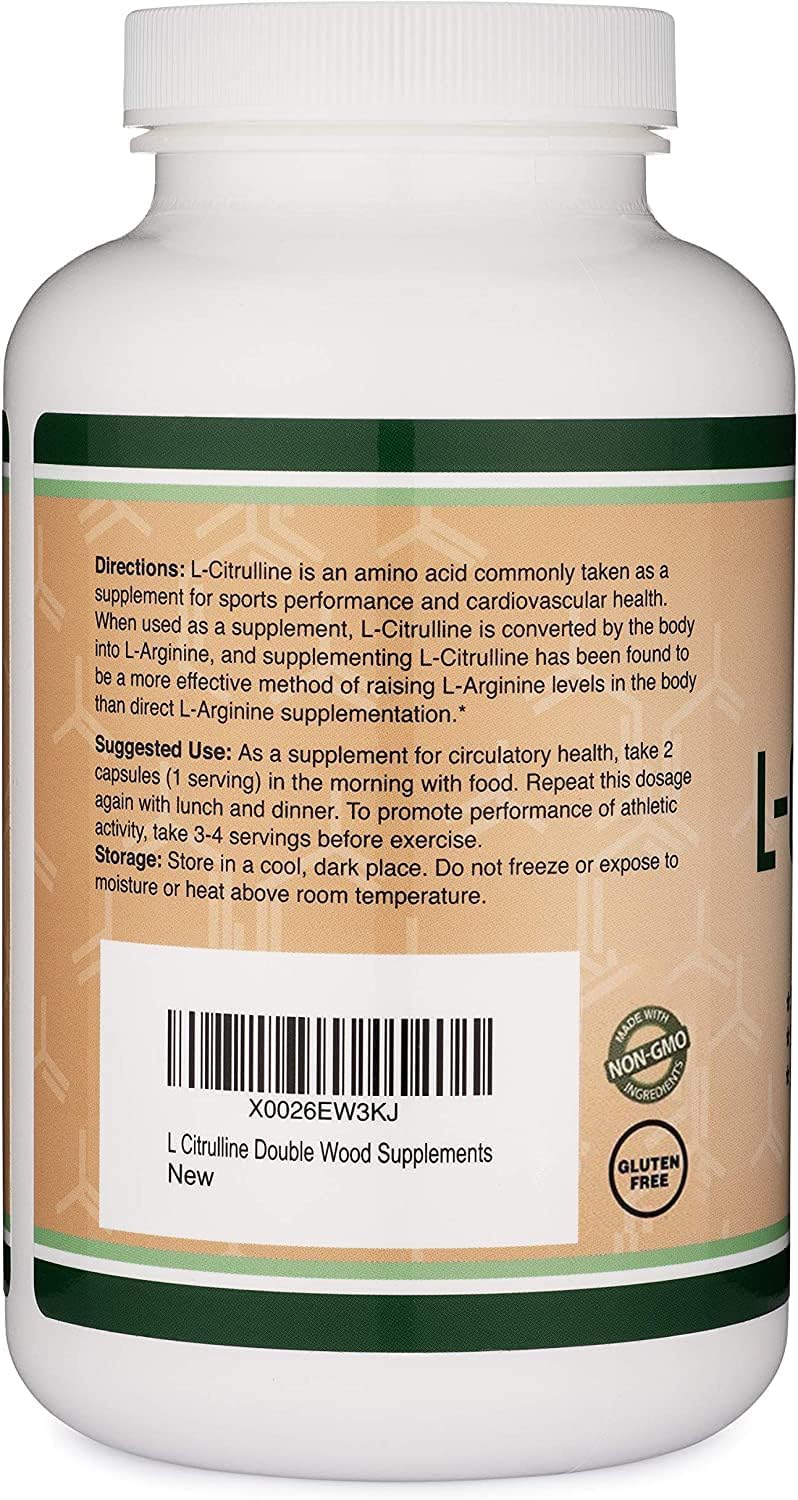Double Wood L Citrulline endcap emphasizing product freshness and seal.