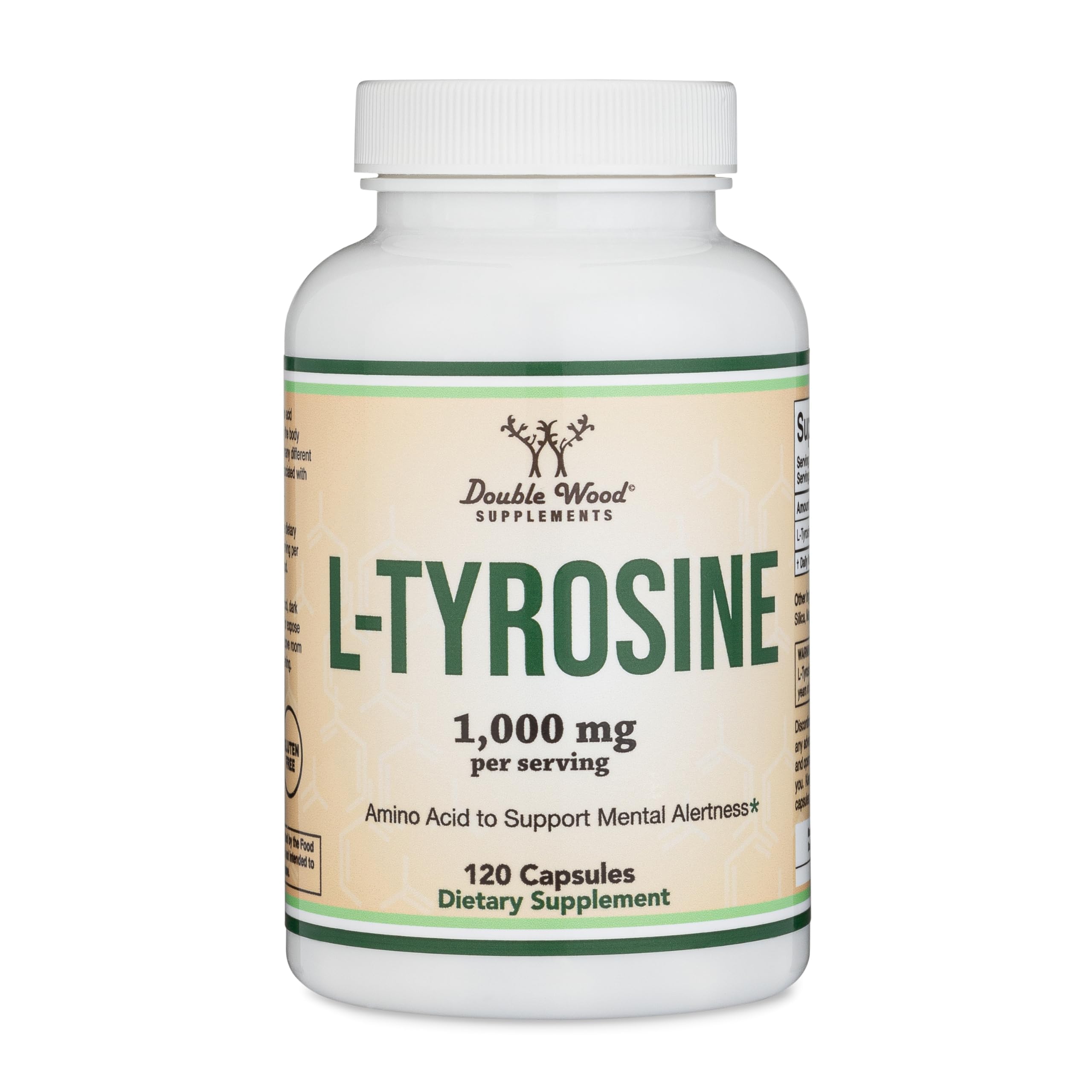 Lab-tested purity and safety seal for Double Wood L-Tyrosine.